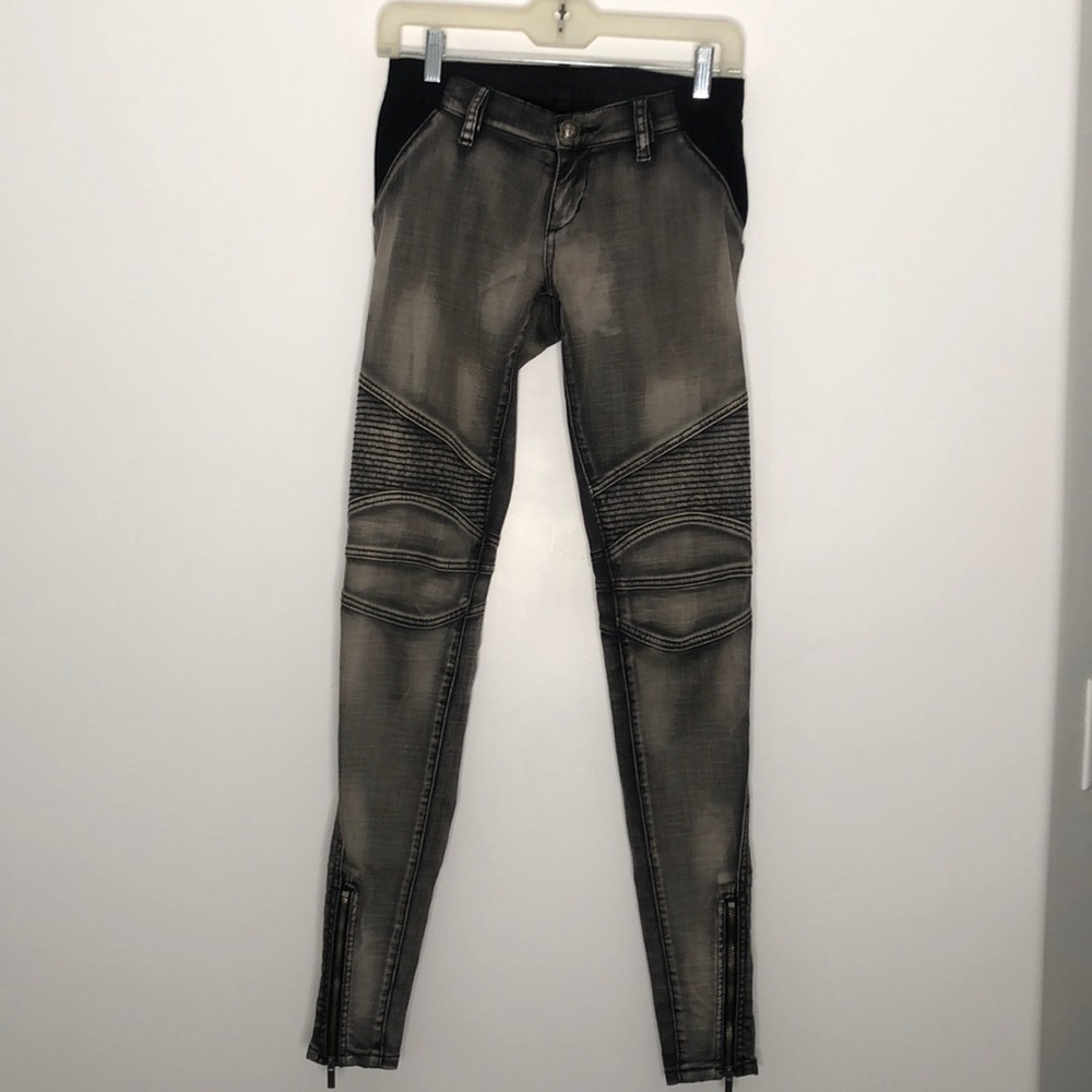 BCBG Maxazria Moto skinny jeans